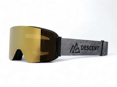 DESCENT Goggle - Skibril - The Explorer - Moon Dust - Goud - Skibril met magnetisch verwisselbare lens, hard case & extra lens