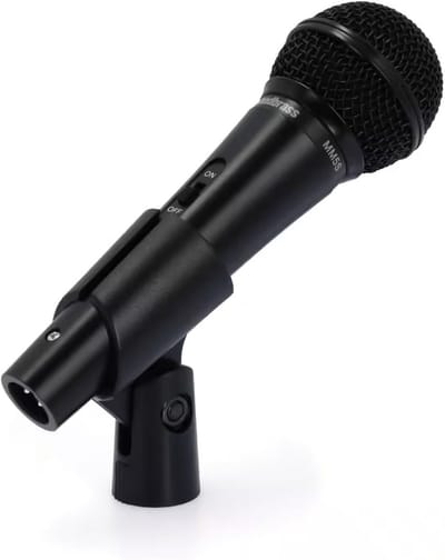 Dynamische Microfoon - Zangmicrofoon Podiummicrofoon - Live Muziek Opnemen - Robuuste Metalen Behuizing - 50 Hz - 15 kHz - Zwart