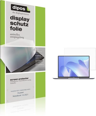 dipos – 2x Matte Beschermfolie geschikt voor Huawei MateBook 14 2021 | Krasbestendige & antireflecterende Screenprotector Ultra-Thin