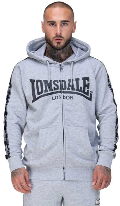 Lonsdale Bigton Sweatshirt Met Rits Grijs S Man