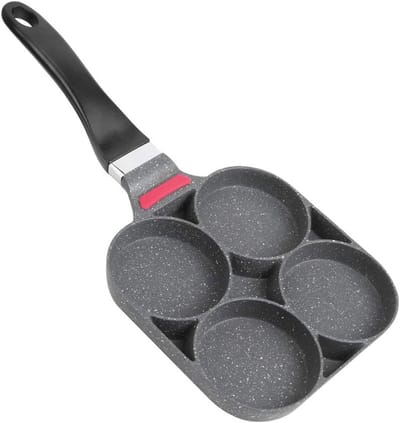 Koekenpan - Omeletpan Burgerpan - Ontbijt Bereiden - Antiaanbaklaag - 40 cm - Zwart