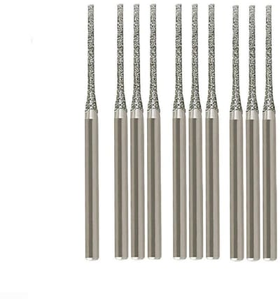 Nagelboorset - Glasboren Edelsteenboren - Precisieboren - Complete 10-delige set - 08-25 mm - Zilver