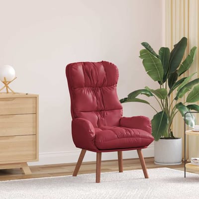 vidaXL - Fauteuil - Wijnrood - 69 - x - 74 - x - 93 - cm - Kunstleer