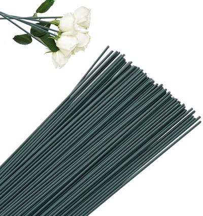 Bloemstengeldraad - Bloemistendraad - Bloemstukken Maken - Flexibel En Stevig - 2mm x 30cm - Donkergroen