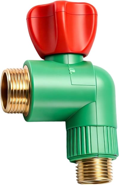 Water Hoekklep - Lekbestendige Controller - Sanitair Onderhoud - Automatische Drukregeling - 4 of 6 Punten - Messing
