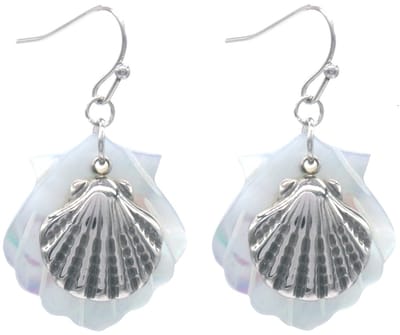 Dames Oorbellen – RVS – Schelp Design – Zilverkleurig – 4cm – Subtiele Glans
