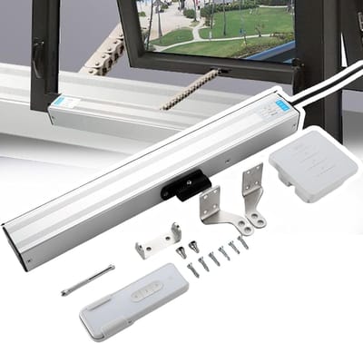 Automatische raamopener - Elektrische opener - Kas ventilatie - Dubbele kettingaandrijving - 300-1000 mm - Zilver