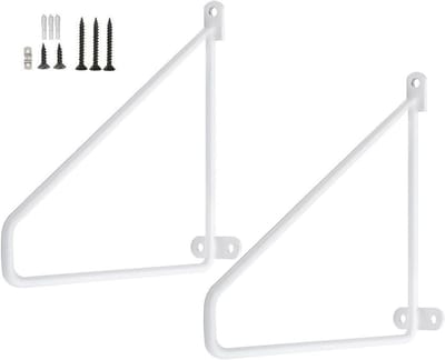 Zwevende Plankdragers - Metalen Steunen - Wand Decoratie - Hoog Draagvermogen - 30 cm - Wit