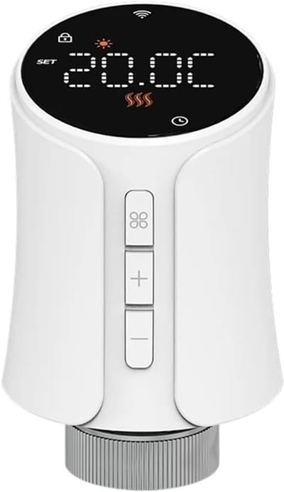 Slimme Radiatorthermostaat - Verwarming Bediening - Energie Besparen - App Afstandsbediening - M30x1.5mm - Wit