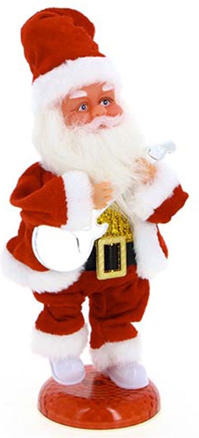 Musical Santa Claus automatiseert met gitaar H.25cm - Plastic - Guitare - SILUMEN