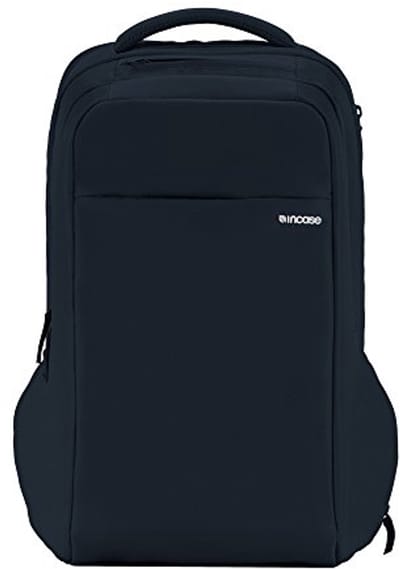Marineblauwe laptoptas rugzak van nylon (39,6 cm) - Effen kleur