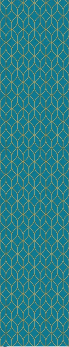 Voorgelijmd vliesbehang - Scandinavisch turquoiseblauw - 1 rol van 300x60 cm