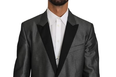 Dolce & Gabbana Grijs gedessineerd MARTINI 2 delig pak voor heren