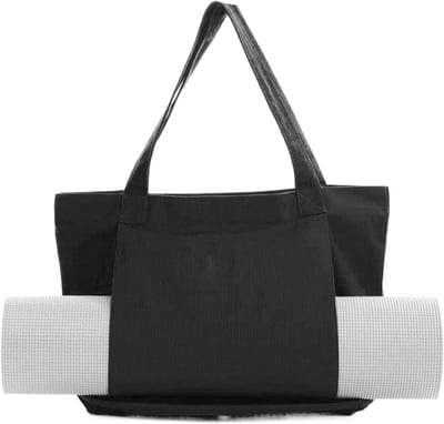 Multifunctionele Yogatas - Luxe Yoga Draagtas & Schoudertas voor Dames - Draagbare Sporttas - Waterafstotend Oxford Doek - Modieus Design - Geschikt voor Studio & Outdoor - zwart