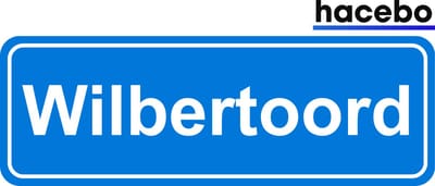 Hacebo - Plaatsnaam Sticker - 29x10 CM - Wilbertoord sticker - Verkeersborden sticker - grappige cadeaus - Wilbertoord