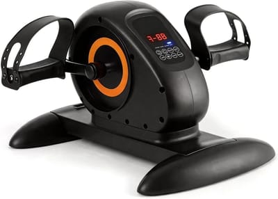 Pedaalboard Revalidatie - Hometrainer Senioren - Zachte Gewrichtstraining - 20 Weerstandsniveaus - 40 x 35 x 25 cm - Zwart