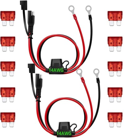 ONF3 - SAE-connector - 2-polige verlengkabel - 1,97 ft - O-ring terminaldraad - Geschikt voor voertuigen en buitenuitrusting - 14