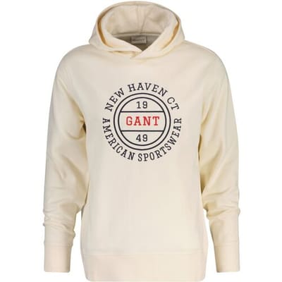 Gant Trui 1949 Sportswear Graphic Hoodie Sweatshirt Cream / male