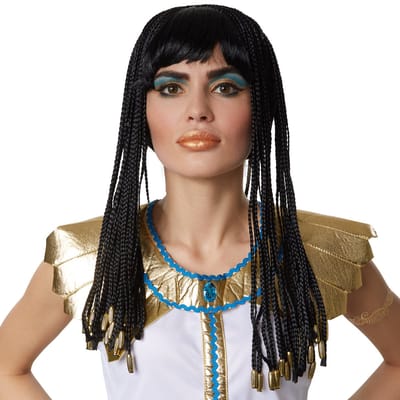 dressforfun - pruik Cleopatra lang - verkleedkleding kostuum halloween verkleden feestkleding carnavalskleding carnaval feestkledij partykleding - 300712