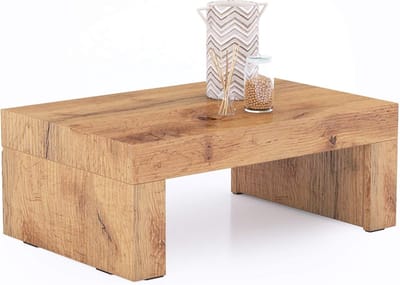 Salontafel Evolution - Koffietafel Hoektafel - Woonkamer Meubel - Lineair Design - 90x60x35 cm - Rustiek Eiken