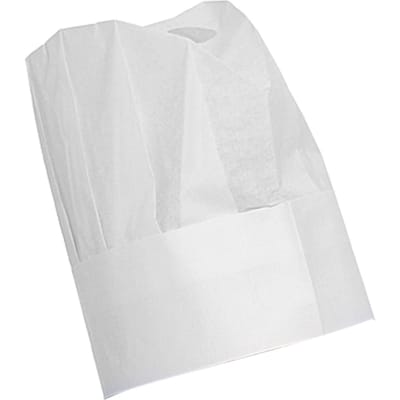 HENDI Koksmutsen – non-woven PP – geperforeerde kroon – wit – 10 stuks