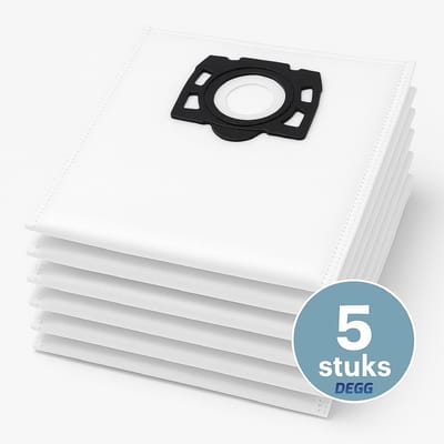 DEGG® – Stofzuigerzakken 5 stuks – Geschikt voor Kärcher WD4, WD5, WD6, MV4, MV5 & MV6 – Sterk, Duurzaam & Perfecte Pasvorm