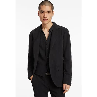John Varvatos Slim Fit Notch Lapel Jacket With Flap Po Black Size: 48 | Blazers Outlet | Heren | Zwart