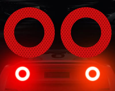 Auto Reflecterende Sticker rond set van 2