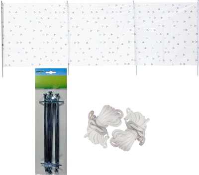 Strand/camping windscherm 3 x 1,2 m - Met 6x grondpennen - En 4x Scheerlijnen