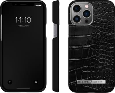 iDeal Of Sweden Atelier Case Introductory iPhone 13 Pro Max Neo Noir Croco Silver - Recycled