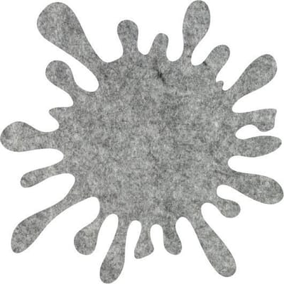 Splash vilt onderzetters - Gemeleerd grijs - 6 stuks - ø 10,5 cm - Tafeldecoratie - Glas onderzetter - Cadeau - Woondecoratie - Vlek - Woonkamer - Tafelbescherming - Onderzetters Voor Glazen - Keukenbenodigdheden - Woonaccessoires - Tafelaccessoires