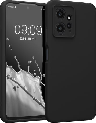 kwmobile telefoonhoesje geschikt voor Xiaomi Redmi Note 12 (4G) - TPU backcover met siliconen coating - Smartphone case in zwart