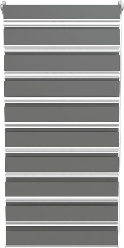 ACXIN Zebra Rollo Klemmfix - Zonder Boren - Lichtdoorlatend en Verduisterend - 60x120cm Grijs