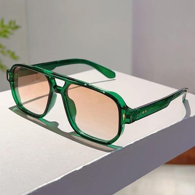 Hoge Kwaliteit Stijlvolle Zonnebril UV400 Casual Veelzijdig Piloot Vintage Trend Blauw Licht Blokkerende Zon Bescherming Bril beige
