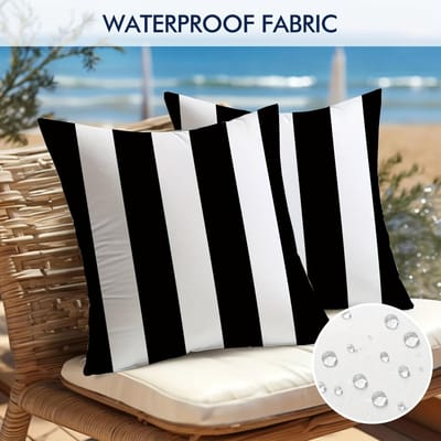 Waterdichte Golvende Breedte Stang Kussenhoes 30x50/45x45cm Eiland Vakantie Levensstijl Buiten Tuinstoel Kussenhoes Woondecoratie 45x45cm