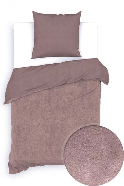 Zohome Velluto Dekbedovertrek - Eenpersoons - Katoen - 140x200-220cm - Roze