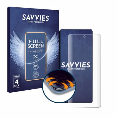 Savvies - Screenprotector voor Motorola Moto X30 Pro - Folie Beschermfolie transparant volledig dekking 4 Stuks