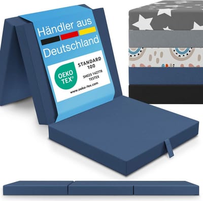 Opvouwbaar Matras 65x195 cm - 9 cm Dik Logeer, Reis en Campingmatras