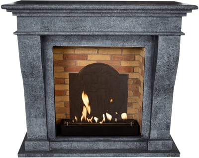 Xaralyn Bio-ethanol haard - Kreta BME-SBU - zwart natuursteen - 3 KW verwarming - haardombouw inclusief inbouwhaard - schouw