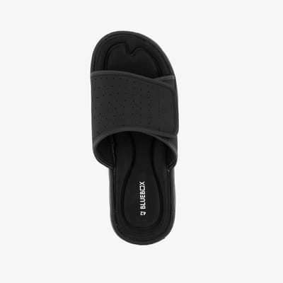 Blue Box heren slippers zwart - Maat 41 - Extra comfort - Memory Foam