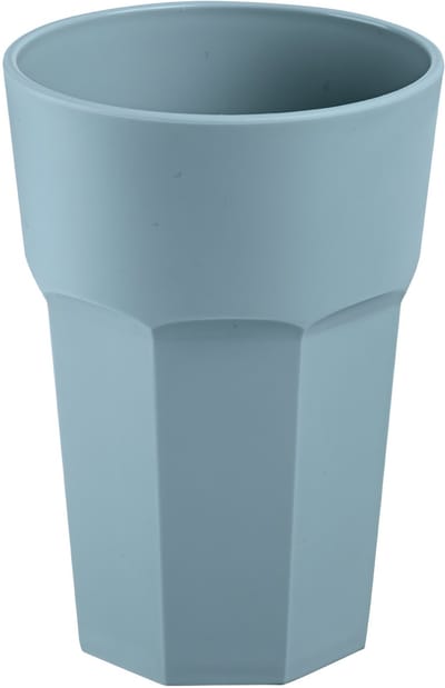 Plasticforte onbreekbaar drinkglas - kunststof - blauw - 520 ml - drinkglazen - lichtgewicht - 9 x 13 cm - stapelbaar
