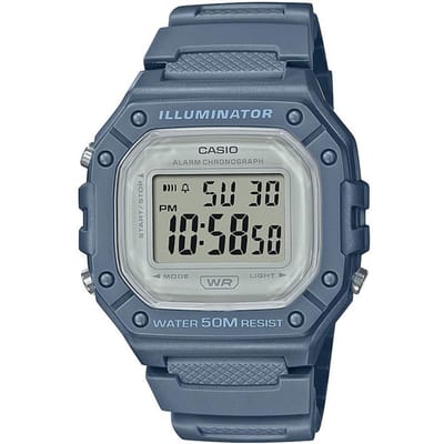 Casio W-218HC-2AVDF Illuminator Digitaal Horloge - Avio Blauw