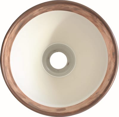 DCWéditions - LAMPE GRAS N°201 klemlamp - niet gepolijst koper/wit - rond - brons