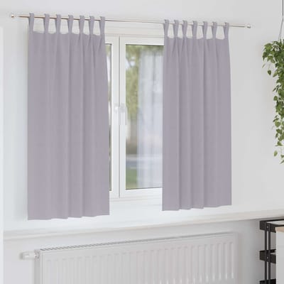 vidaXL Zwart-out Gordijnen met Ringen 2 st Metaalgrijs 175 x 140 cm