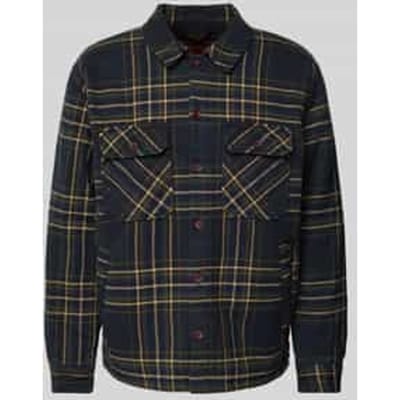 Superdry Overhemd Surplus Check Quilt Overshirt M4010902a Navy Check Mannen Maat - M