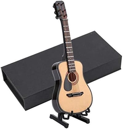 Miniatuur Houten Gitaar Model Decoratie met Opbergdoos Handgemaakt Cadeau