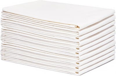 Katoenen Keukendoeken - Meelzak Doeken - Keukenwerk - Gecertificeerd Biologisch - 10 Stuks - Natuurlijk Wit