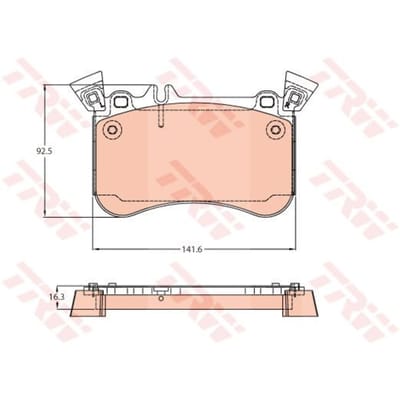 Remblokset TRW GDB2229, voor