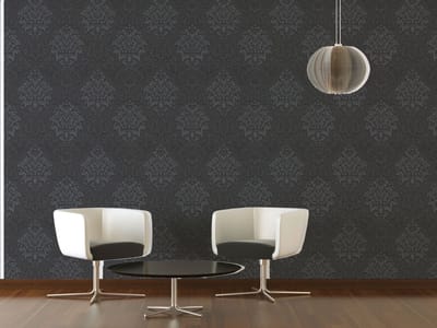 ORNAMENTEN BEHANG | Barok - grijs zwart zilver glitter - A.S. Création Metropolitan Stories