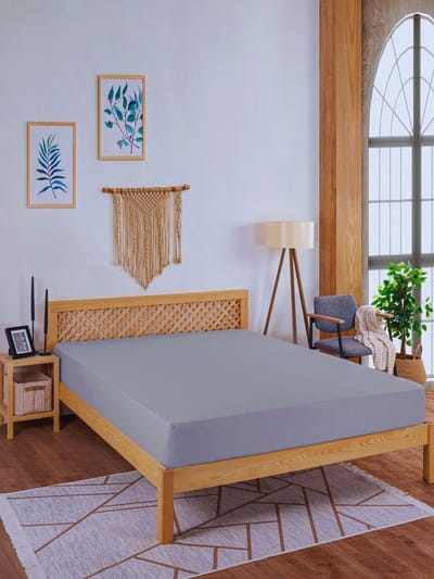 Hoeslaken - 100% Biologisch Katoen - 160x200 cm - Grijs - Bio - Ademend & Hypoallergeen - Elastische Hoeken tot 30 cm - Perfecte Pasvorm - Gots Gecertificeert - De Linde Home